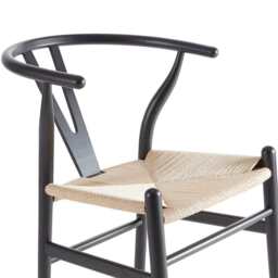 DUSK Jade Set Of 2 Dining Chairs - Black/Natural - thumbnail 7