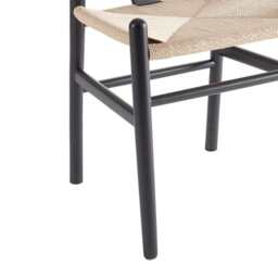 DUSK Jade Set Of 2 Dining Chairs - Black/Natural - thumbnail 9
