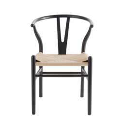 DUSK Jade Set Of 2 Dining Chairs - Black/Natural - thumbnail 6