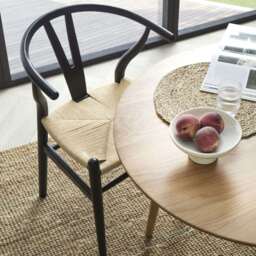 DUSK Jade Set Of 2 Dining Chairs - Black/Natural - thumbnail 5