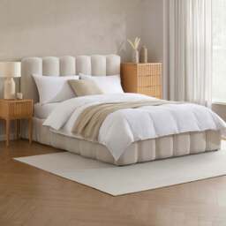 DUSK Cheshire Ottoman Storage Bed - Ivory - Super King - thumbnail 1