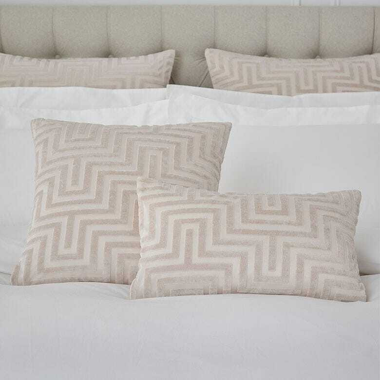 DUSK Geo Velvet Cushion Cover 30cm X 50cm - Stone Geo Print