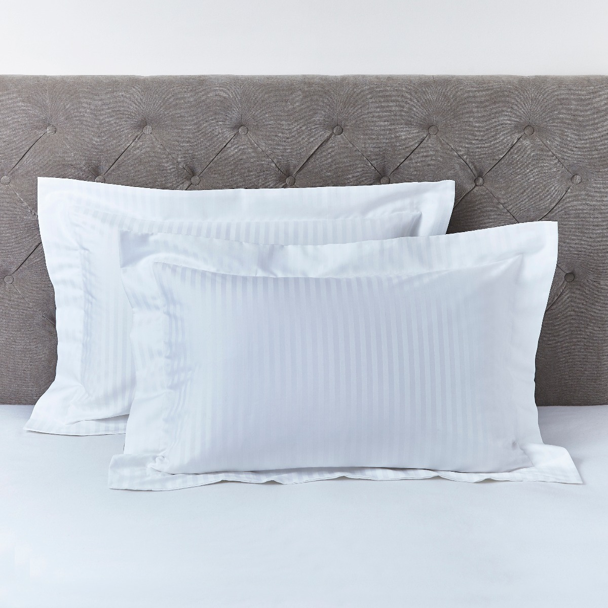 DUSK Pair Of Pimlico Oxford Pillowcases - Egyptian Cotton - 800 TC - White - Standard