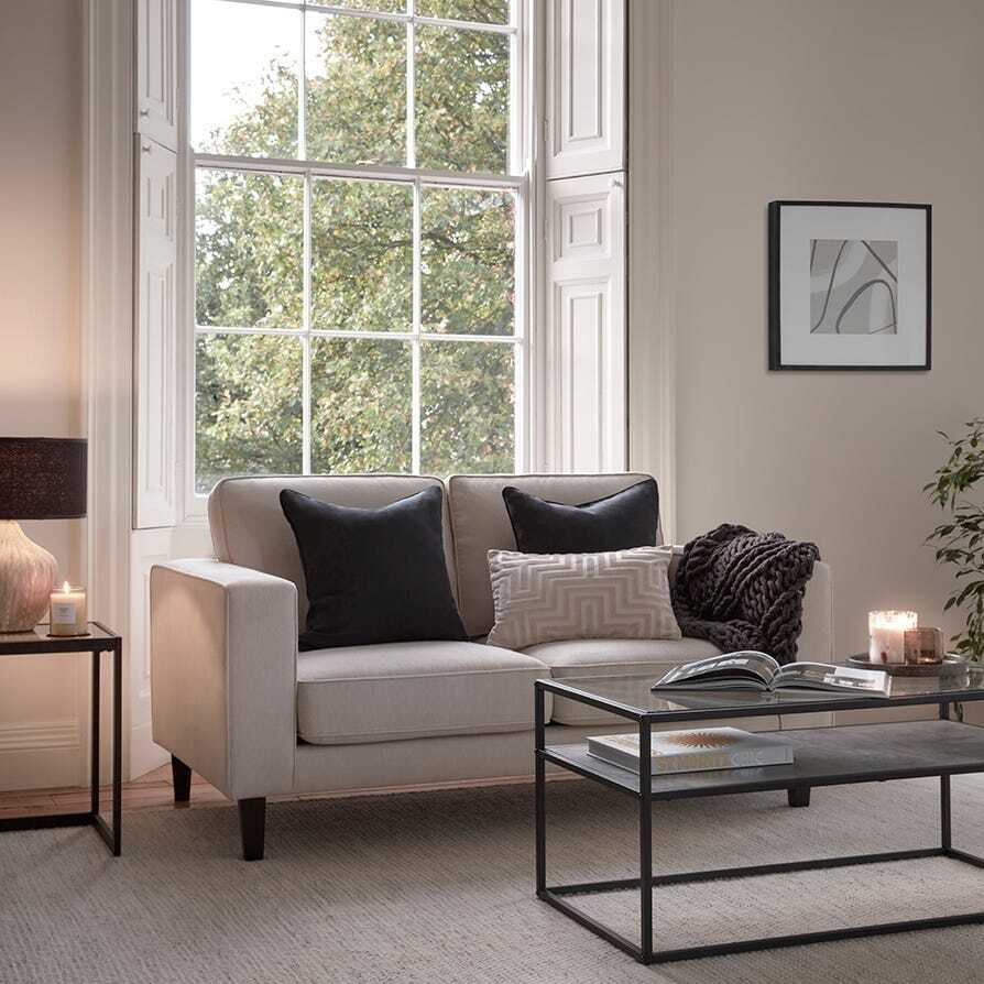 DUSK Soho 2 Seater Sofa - Natural Linen Look Neutral