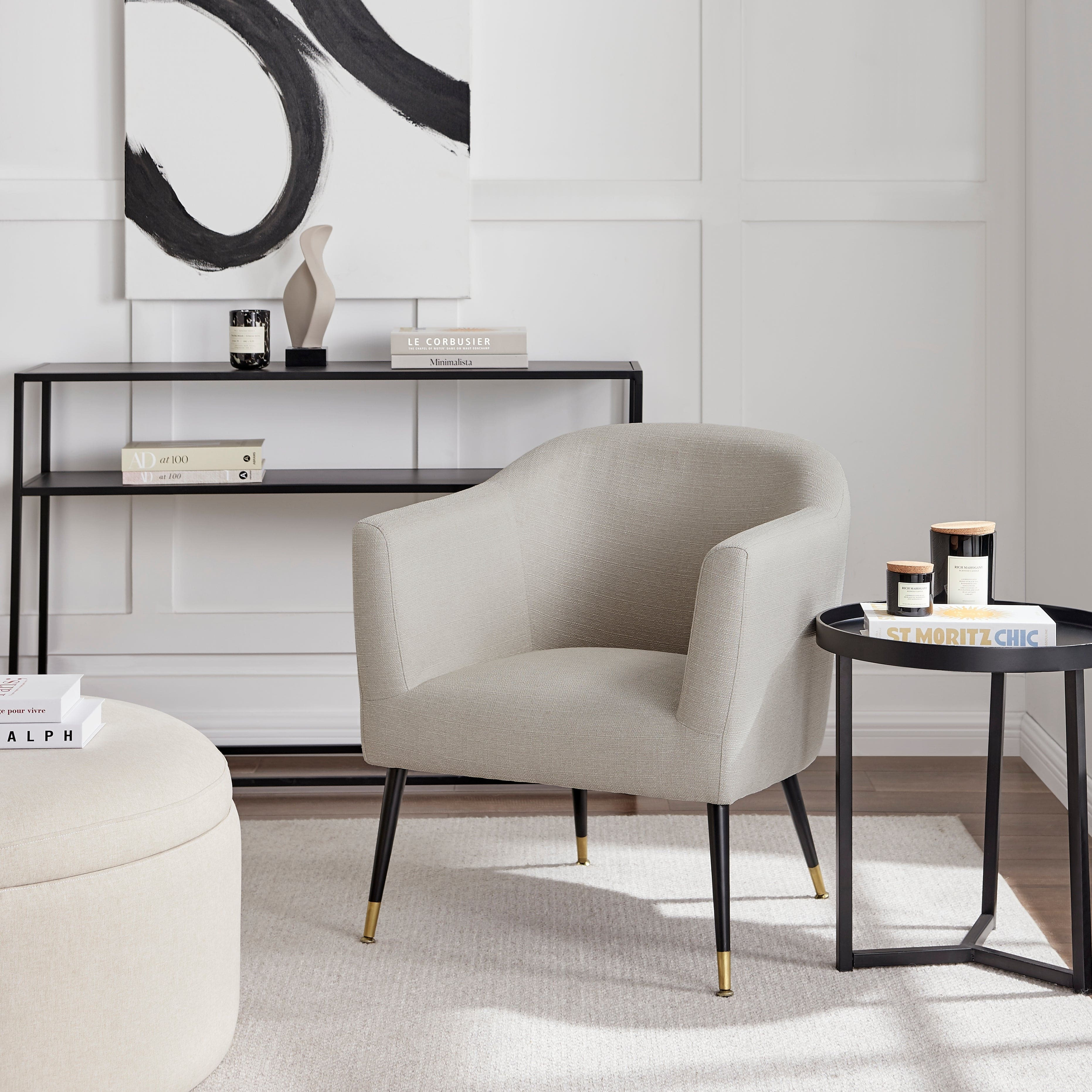 DUSK Luna Accent Chair - Stone Grey