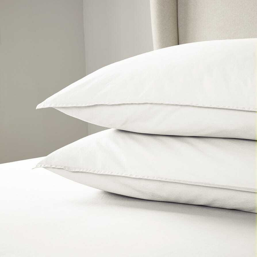 DUSK Pair of Pillowcases - Standard - 200 TC - Washed Cotton - Off White 100% Washed Cotton Plain