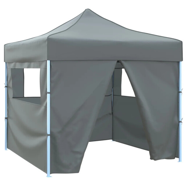 Foldable Tent With 4 Walls Canopy Patio Pavilion Gazebo Marquee Canopy