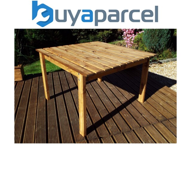 Charles Taylor Wooden Medium Square Garden Dining Table 6 Seater