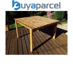 Charles Taylor Wooden Medium Square Garden Dining Table 6 Seater