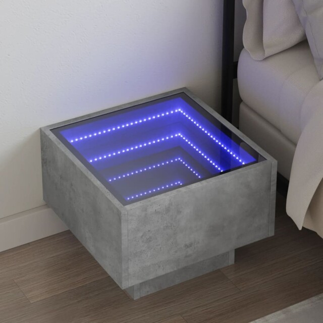 Bedside Table With Infinity Led Nightstand Bed Table Bedside Cabinet