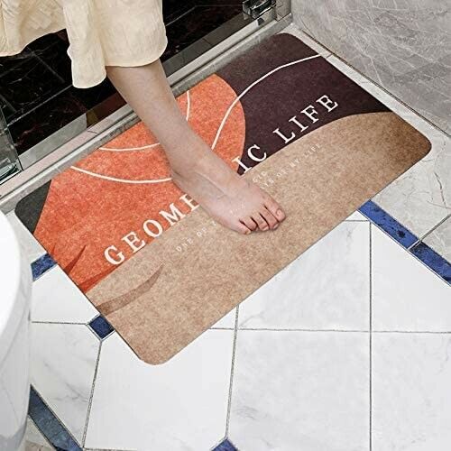 Mdstop Machine Washable Diatomaceous Earth Bath Mat, Non-slip Mats