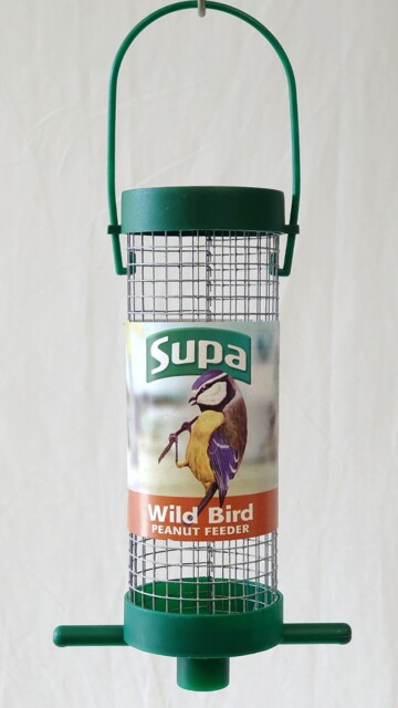 "Pk Of 2 Plastic Wild Bird Hanging Peanut Feeder 20cm (8"") 2 Port Easy"