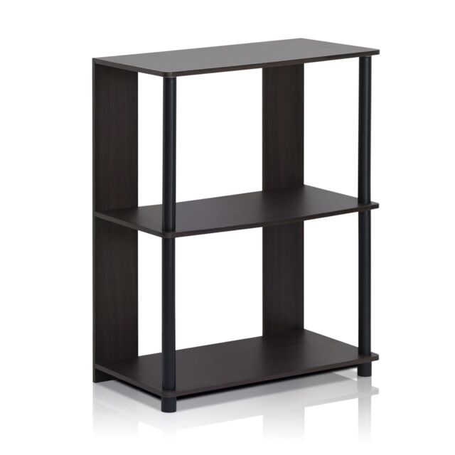 Furinno Jaya Book Shelf, Display Shelf, Open Storage Shelves, Walnut