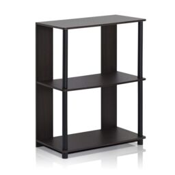 Furinno Jaya Book Shelf, Display Shelf, Open Storage Shelves, Walnut
