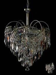 Amazing Chandelier With Real Lead Crystals Matching Wall Lights In