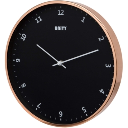 30cm Wall Clock With Contemporary Modern Look And Feel In Black By