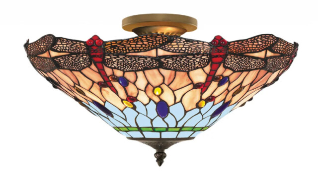 Ceiling Light Brass Dragonfly Uplighter Antique Searchlight 1289-16