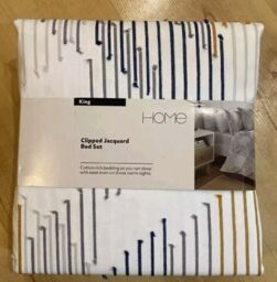 Home Clipped Jacquard Bed Set Duvet Cover Set Kingsize 230x220cm