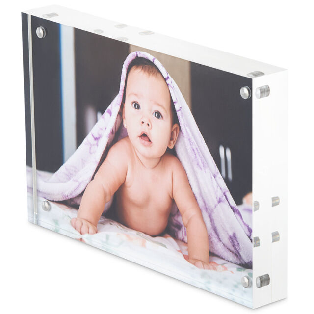 Free Standing 6 X 4 Acrylic Photo Block /picture Frame Use Portrait Or
