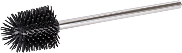Wenko 22920100 Silicone Toilet Brush With Stainless Steel Handle -