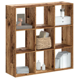 Bookcase Old Wood 102x32x102 Cm Engineered Wood Vidaxl