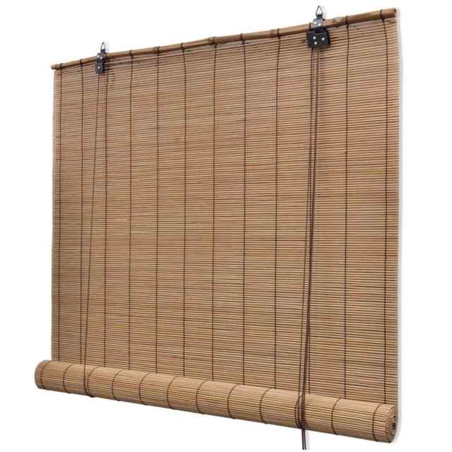 Roller Blind Bamboo 150x160 Cm Brown Vidaxl