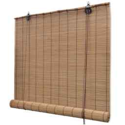 Roller Blind Bamboo 150x160 Cm Brown Vidaxl