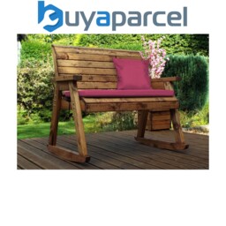 Charles Taylor Wooden Garden 2 Seater Rocker Bench Rocking Chair & Red