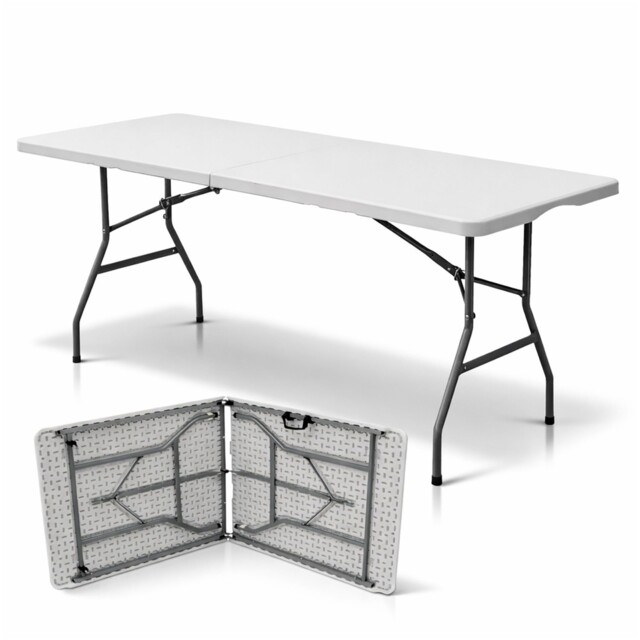 Oypla Heavy Duty Folding Catering Garden Trestle Table 6ft White