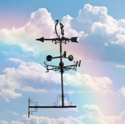 Metal Weathervane Penguin Christmas Gift Sculpture Garden Ornament