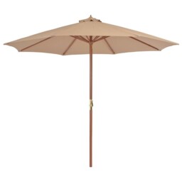 Garden Parasol With Wooden Pole 300 Cm Anthracite