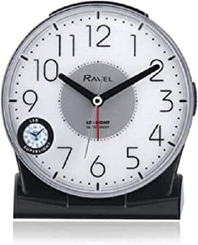 Ravel - Large Contemporary Bedside / Mantel Quartz Alarm Clock Rc036