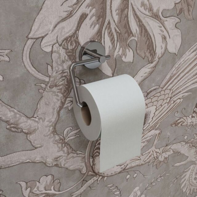 Croydex Toilet Roll Holder Chrome Flexi-fix No Drill Bathroom