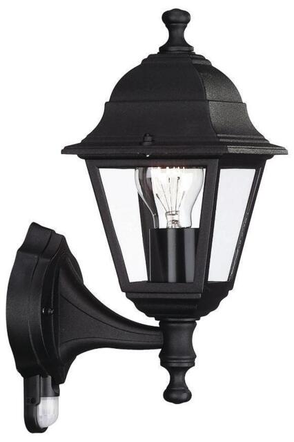 Led Outdoor Wall Lantern With Pir, Ip44, Black - 71422/01/30 Massive