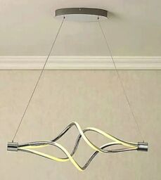 Vortex Chrome Led Spiral Pendant Chrome Energy Saving Ceiling Light