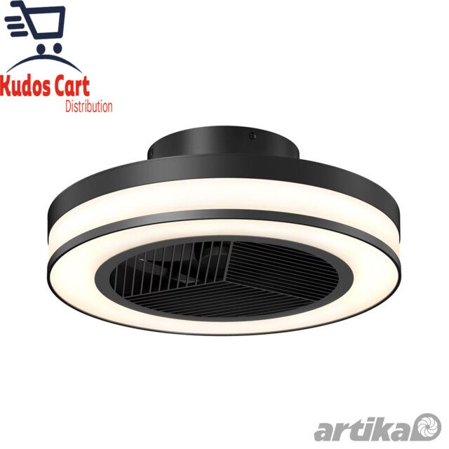 "Artika Elton 19"" Cooling Fan/ Led Light Quiet Remote Control No Bulb"