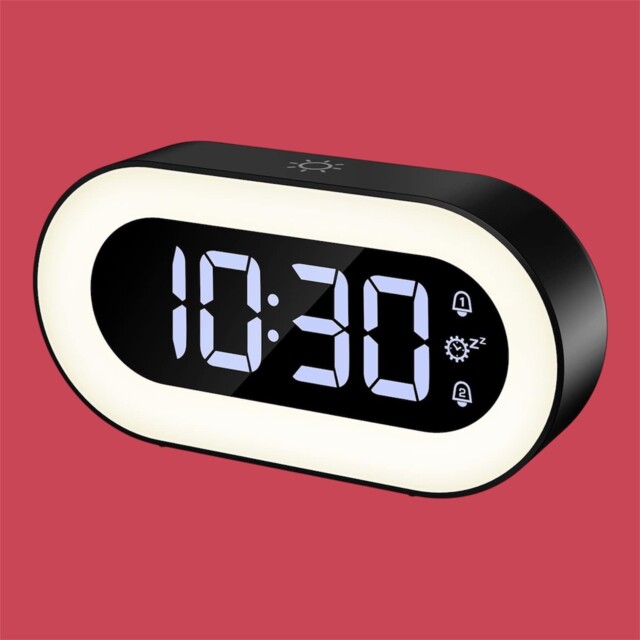 Led Digital Alarm Clock Big Screen + Dual Alarms 18 Ringtones