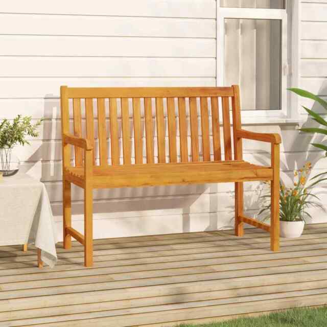 Garden Bench 110 Cm Solid Acacia Wood Vidaxl