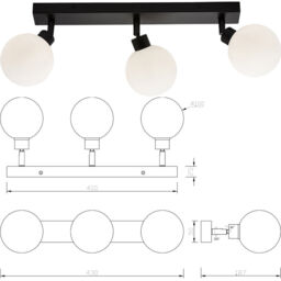 Modern Led Spotlight Ip44 1 3 Way Round Plate Bar Bathroom Spot