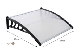 Front Door Canopy Porch Rain Protector Awning Lean-to Roof Shelter 80