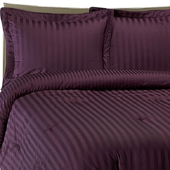 Egyptian Cotton 500 Thread Count Classic Stripe King Size Duvet Cover