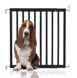 Bettacare Dog Stair Gate, Chunky Wooden Pet Gate, Black, 63.5cm -