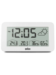 Braun Bc13wp Digital Alarm Clock W. Weather Station