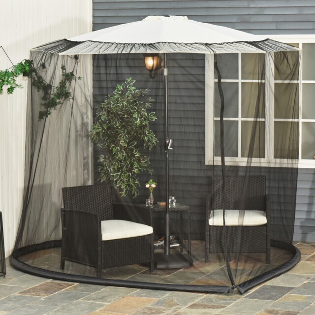 2.3m Umbrella Table Screen Outdoor Patio Cover Mosquito Insect Net