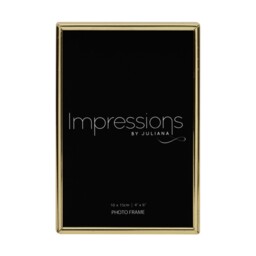 "Polished Brass Plated Thin Edge Frame 5"" X 7"""