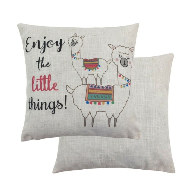 "Evans Lichfield Fantasy Alpaca Enjoy Cushion Cover 17x17"""