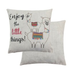 "Evans Lichfield Fantasy Alpaca Enjoy Cushion Cover 17x17"""