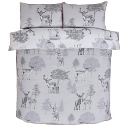 Stag Sherwood Single Duvet Cover Set Forest Animals Reversible Bedding