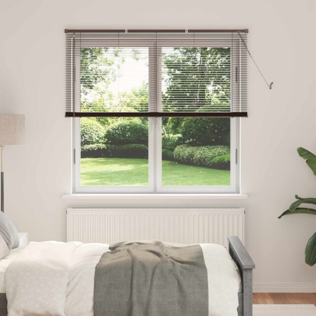 Venetian Blind Dark Brown Pvc 150x130 Cm Privacy Ventilation Office