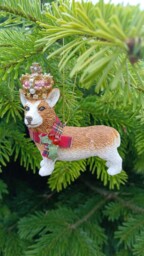 Gisela Graham Corgi Christmas Decoration Royal Balmoral Hanging Corgi